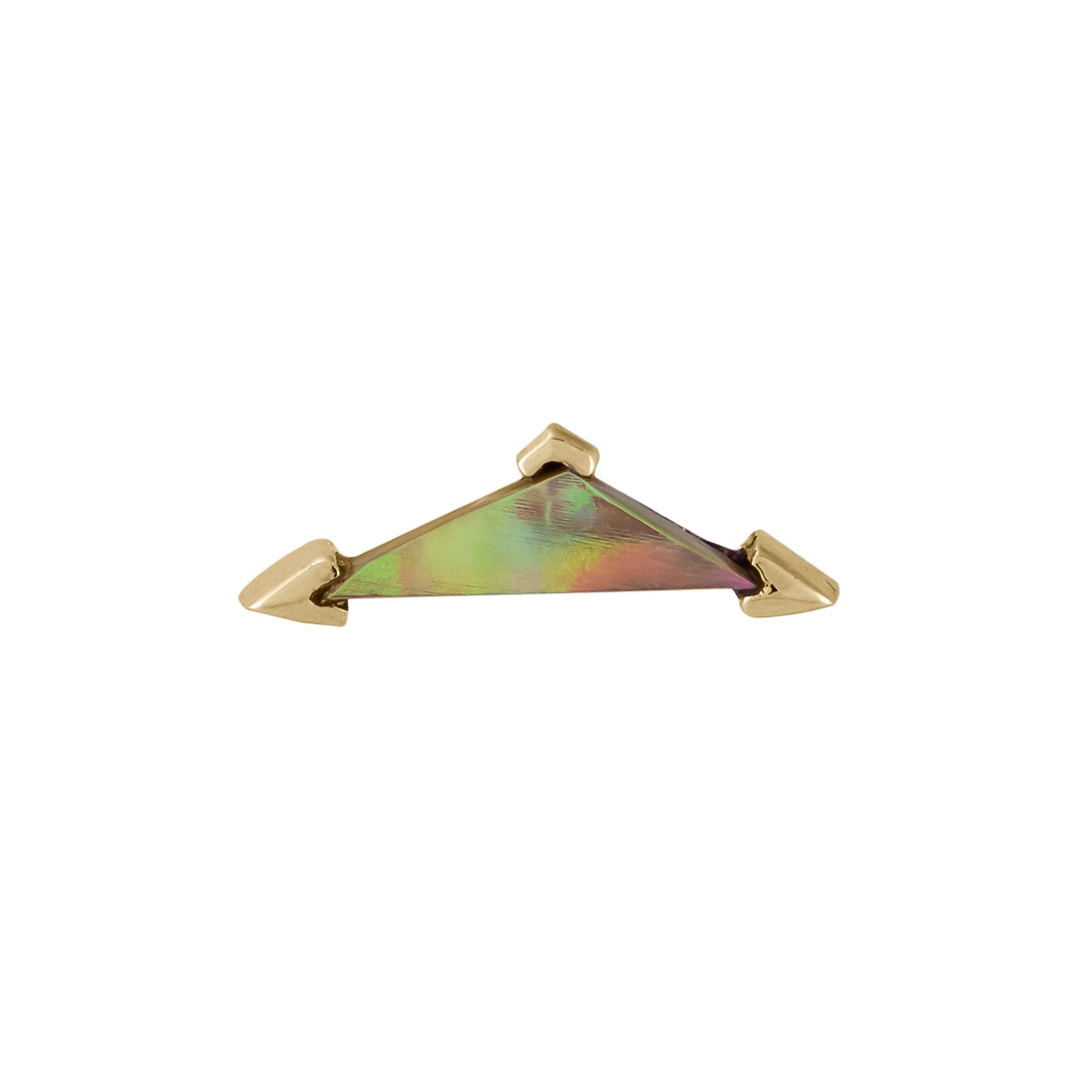 Mother of Pearl Claw Elongated Triangle Stud .1