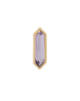 Metier by tomfoolery mini hexa stud 9ct yellow gold and purple amethyst