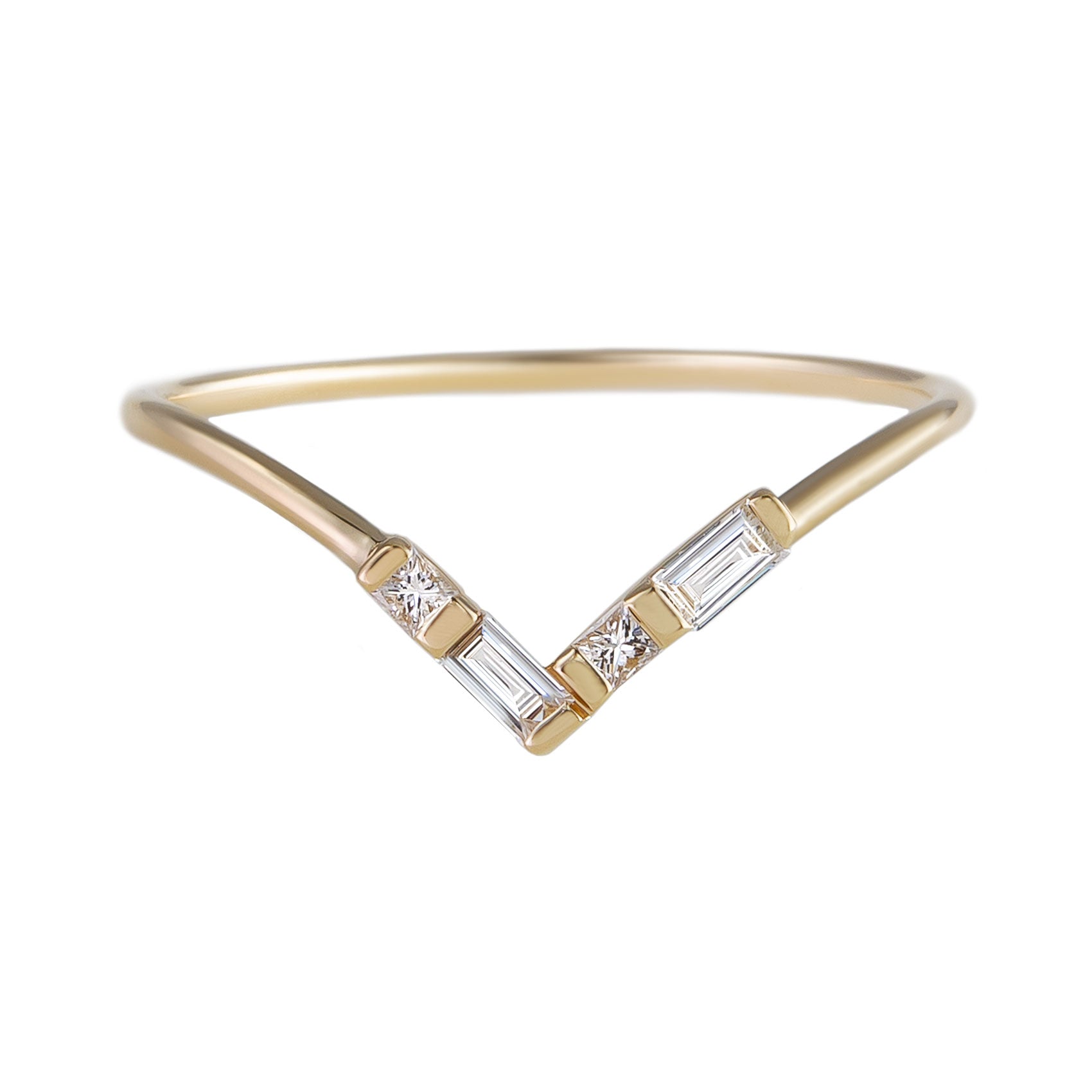 Stackable baguette diamond on sale ring