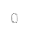 Metier by tomfoolery Mini Seamless Oval Clicker Hoop Earrings 9ct White Gold