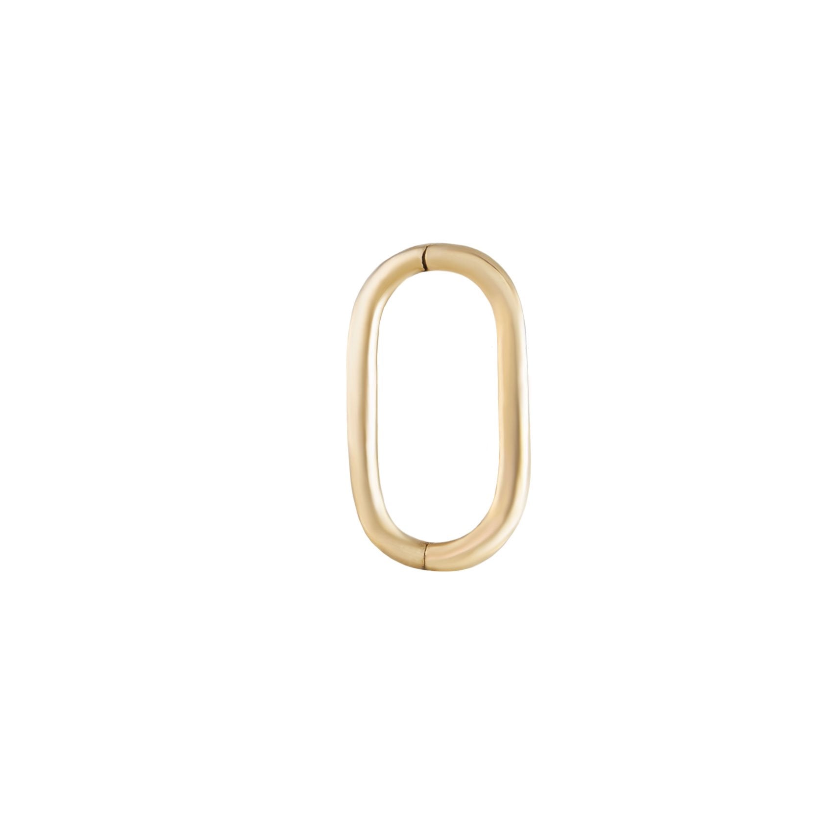 Metier by tomfoolery Mini Seamless Oval Clicker Hoop Earrings 9ct Yellow Gold