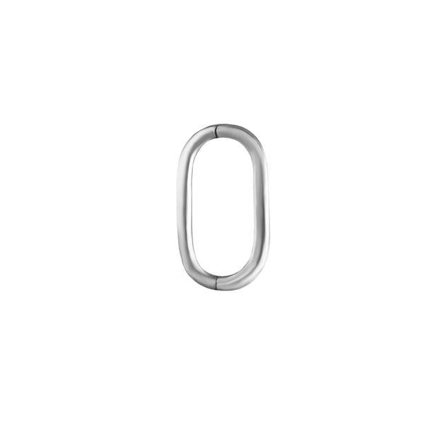 Metier by tomfoolery Midi Seamless Oval Clicker Hoop Earrings 9ct White  Gold