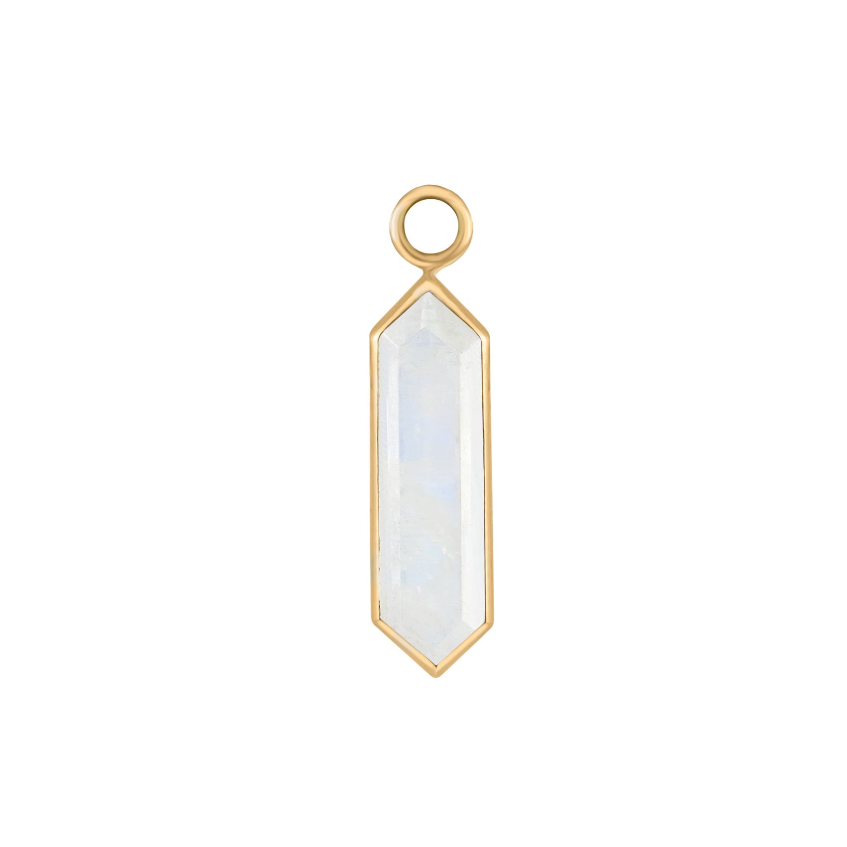 metier by tomfoolery 9ct yellow gold and moonstone hexa plaques.