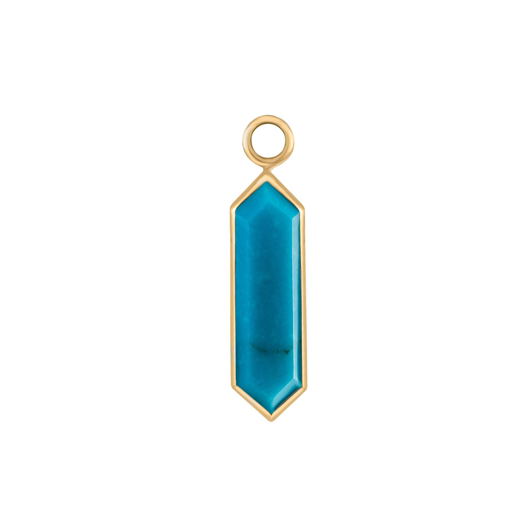 metier by tomfoolery 9ct yellow gold and turquoise hexa plaques.