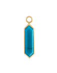metier by tomfoolery 9ct yellow gold and turquoise hexa plaques.