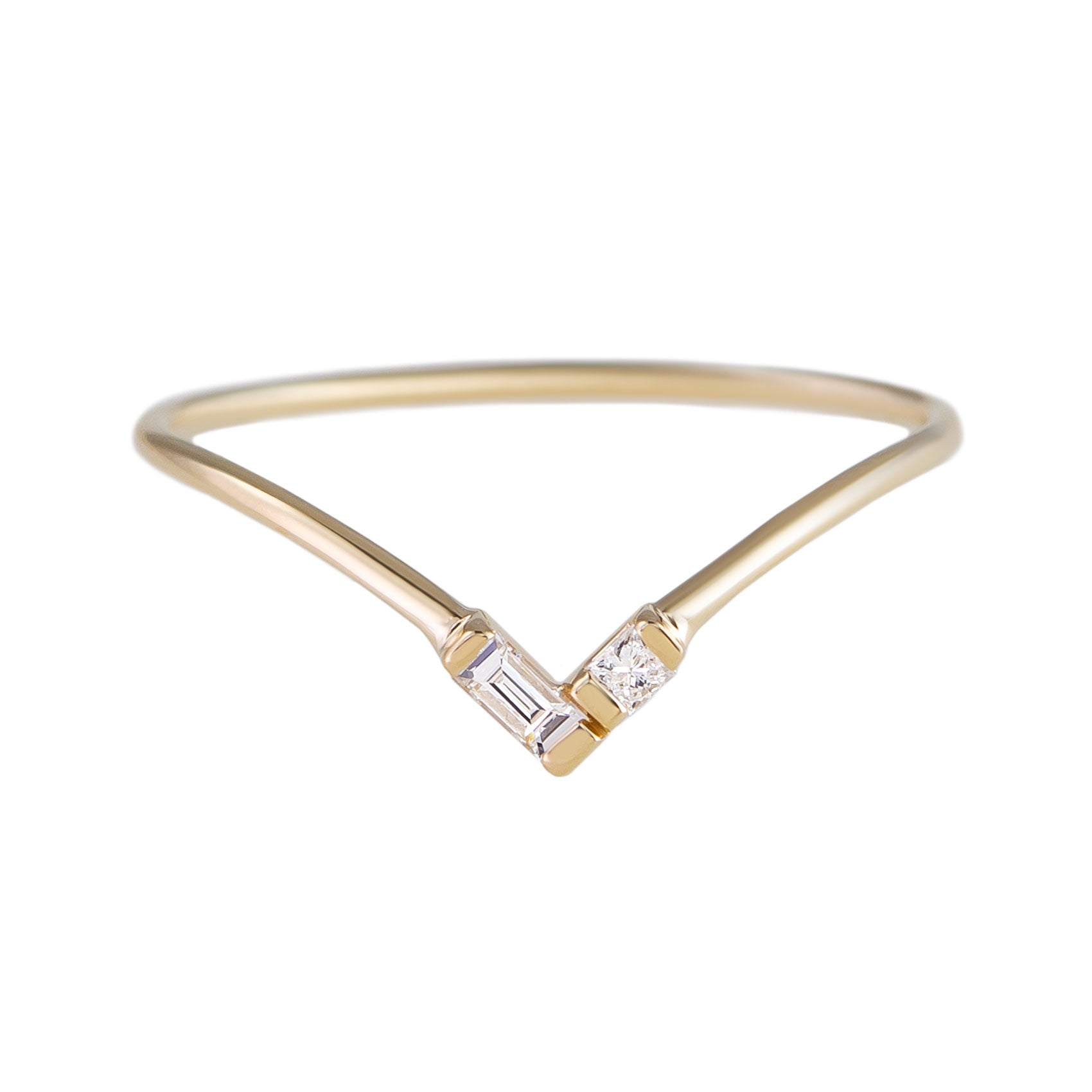 metier by tomfoolery: Baguette Diamond Halo Ring