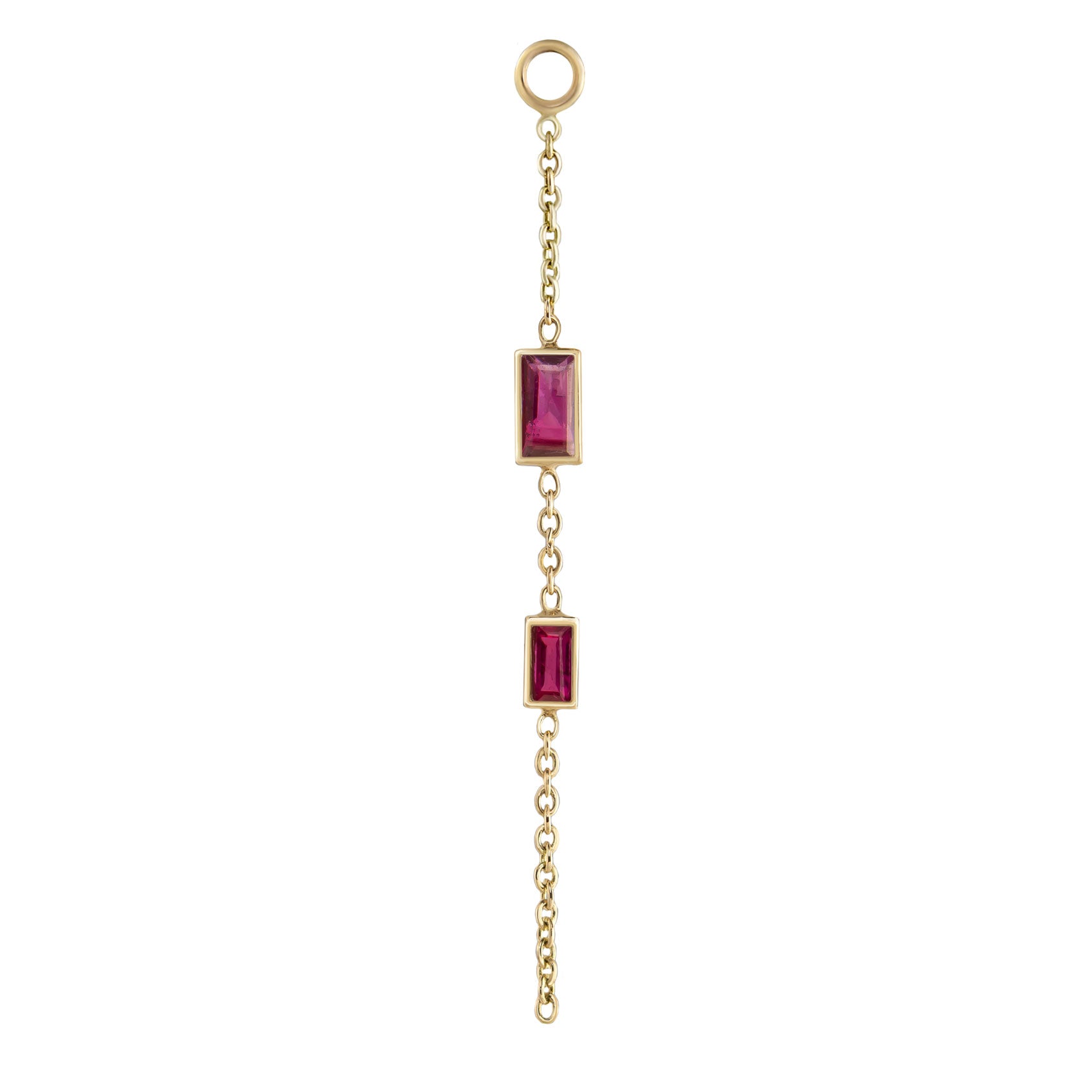 metier by tomfoolery: double gemstone bageutte chain