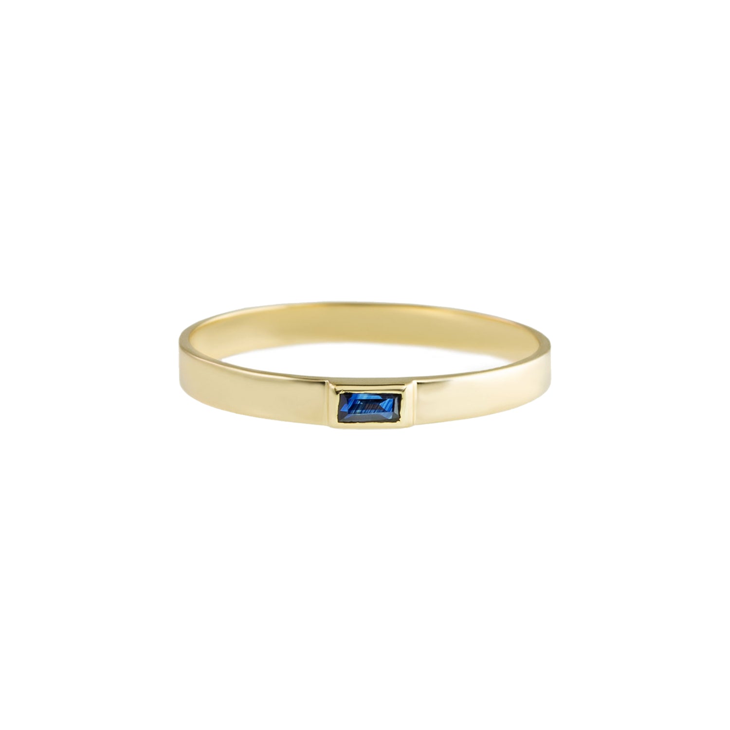 Blue Sapphire Flat Stacking Bands
