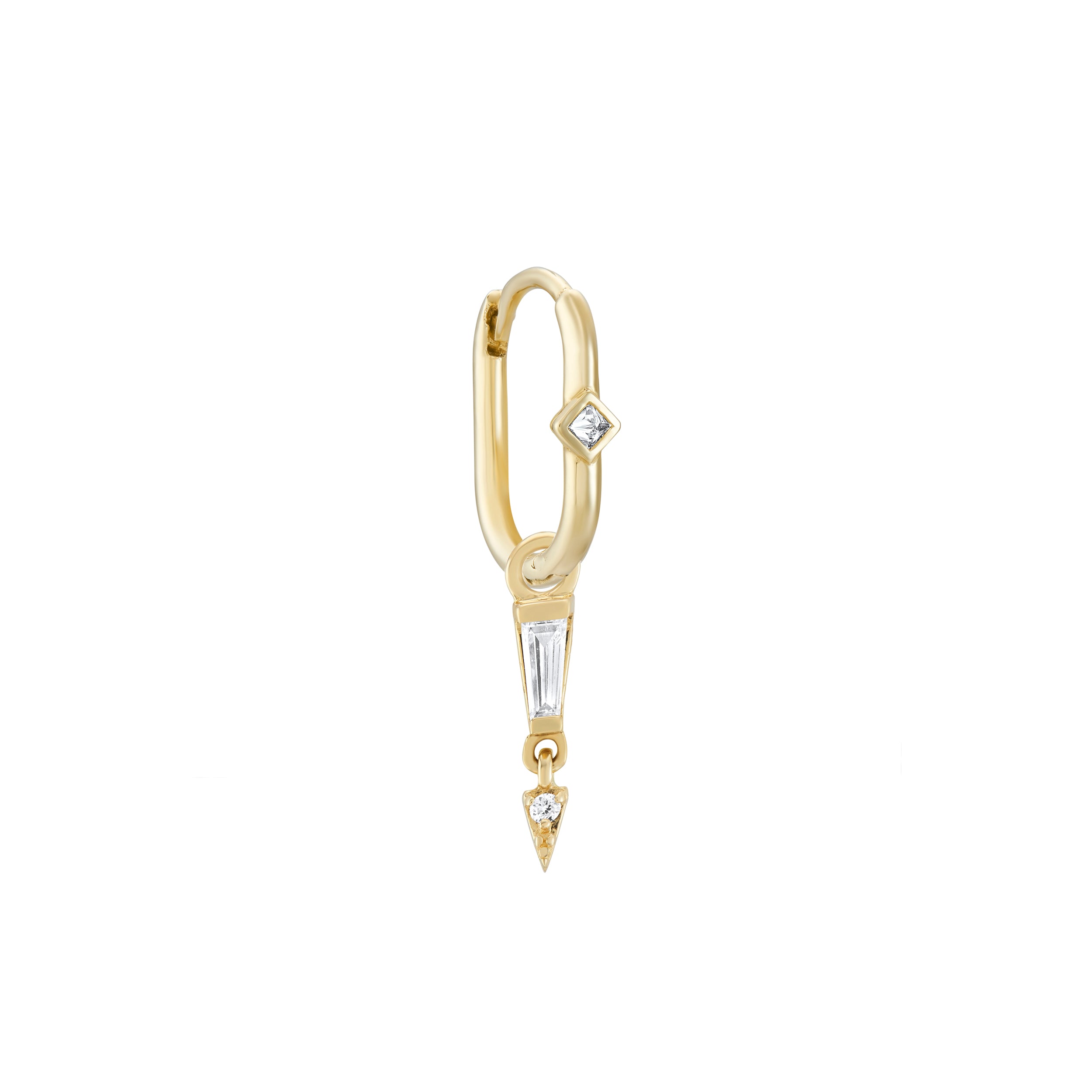 Oval Reverse Princess +Tapered Diamond Plaque