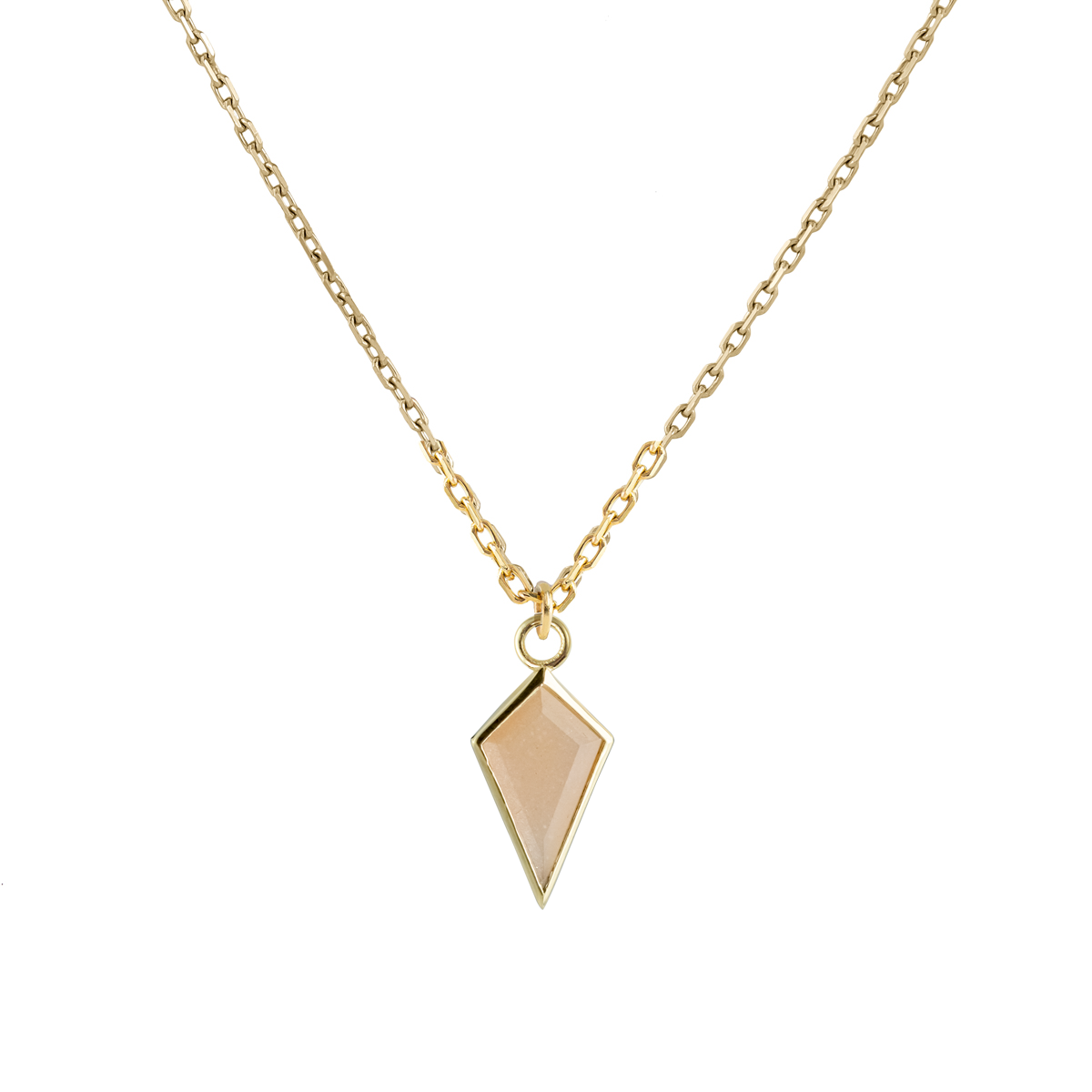 Métier by tomfoolery Peach Moonstone Kite Necklace