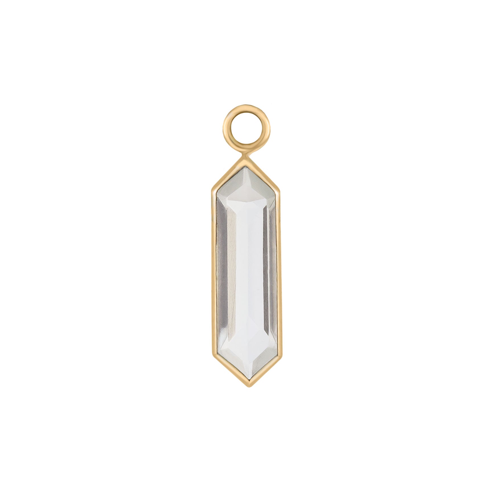 metier by tomfoolery 9ct yellow gold and crystal hexa plaque.