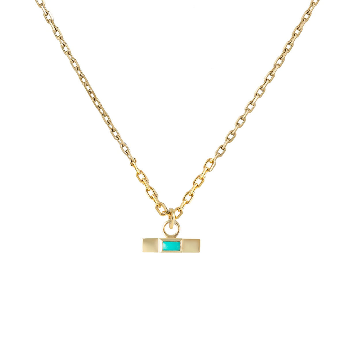 Metier by tomfoolery Turquoise T Bar Pendant