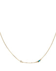 metier by tomfoolery: Mini Az Split Necklace citrine, turquoise and white diamond