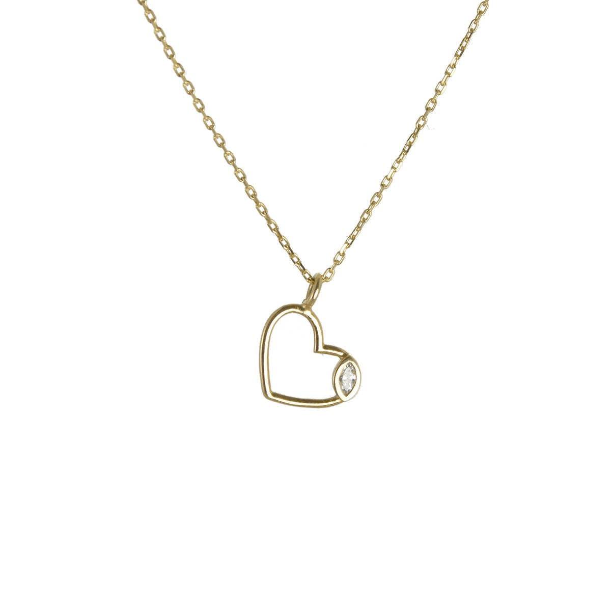 Métier by tomfoolery Delicate Diamond Heart Necklace