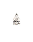Metier by tomfoolery mini claw set pear gemstone studs 9ct white gold and white diamond