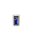 Metier by tomfoolery white gold baguette gemstone stud blue sapphire