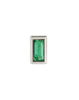Metier by tomfoolery white gold baguette gemstone stud emerald