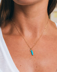 Metier by tomfoolery Roma Necklace + Turquoise Hexa Plaque