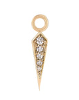 Métier by tomfoolery Gemstone Long Point Rhombus Plaques. Solid 9ct Yellow Gold. White Diamonds.