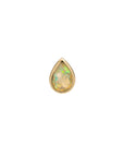 Metier by tomfoolery Bezel Set Pear Gemstone Stud 9ct yellow gold with opal
