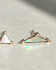 Mother of Pearl Claw Elongated Triangle Stud .1