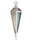 Metier by tomfoolery 9ct White Gold Long Point Pendulum Plaque with Labradorite