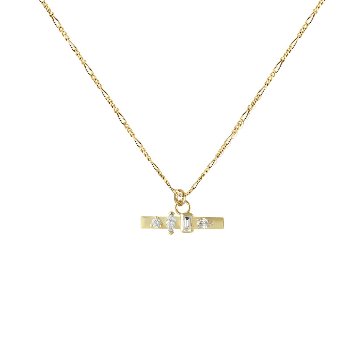 Metier Chain AM to PM bar necklace