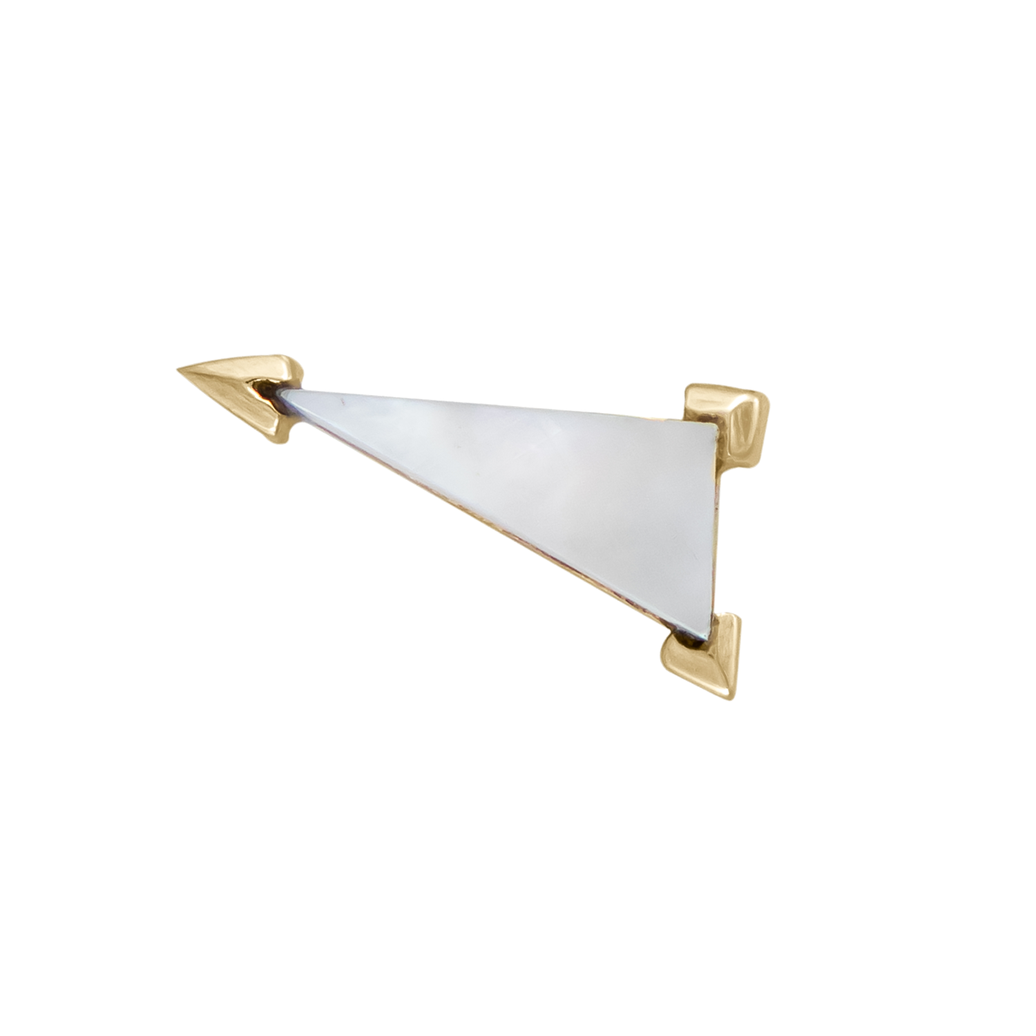 Pearl Elongated Claw Triangle Stud .2