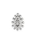 METIER BY TOMFOOLERY DALA DETAILS BOLD WHITE GOLD TEAR STUD