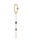 Sapphire Clicker Hoop + Double Sapphire Chain Plaque