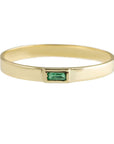 Metier by tomfoolery Emerald Flat Stacking Bands 9ct Yellow Gold Baguette Cut Emerald