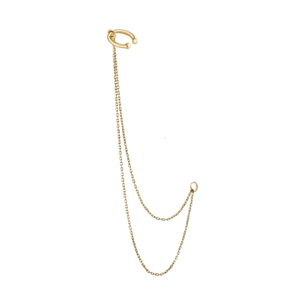 Drop Ear Cuff & Long Double Add On Chain metier by tomfoolery