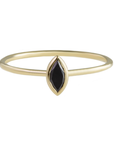 Metier by tomfoolery black diamond stacking rings 9ct yellow gold
