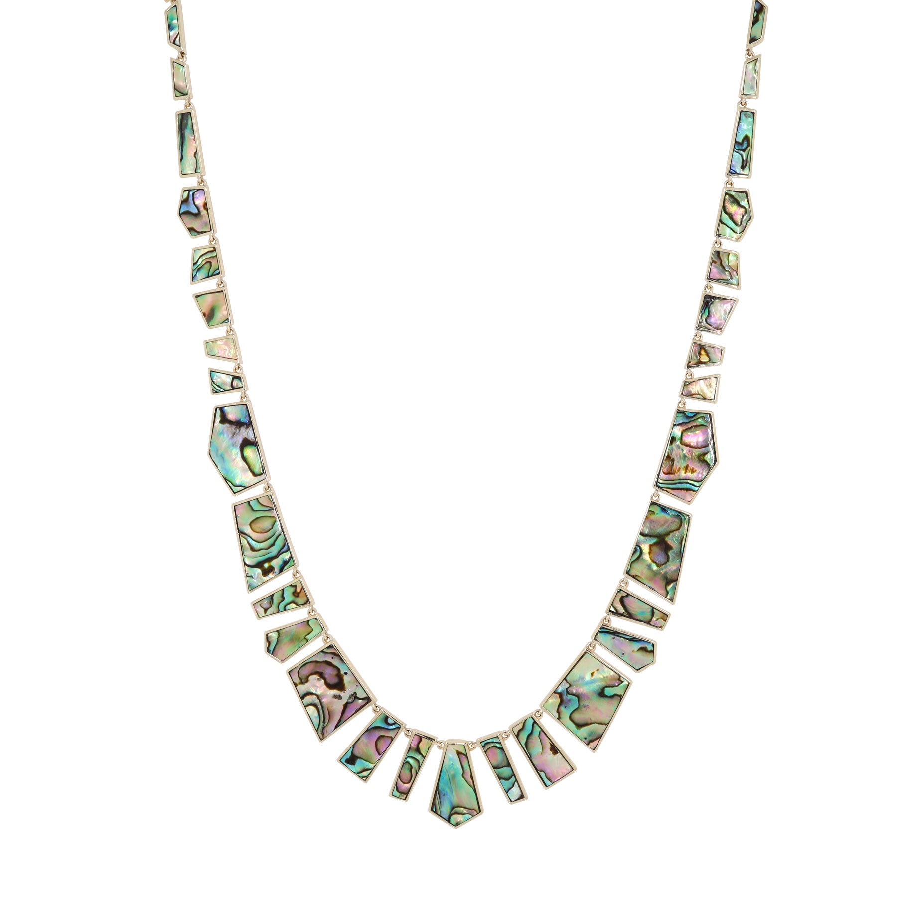 Metier by tomfoolery Tesserae Mother of Pearl Large Necklace 9ct yellow gold