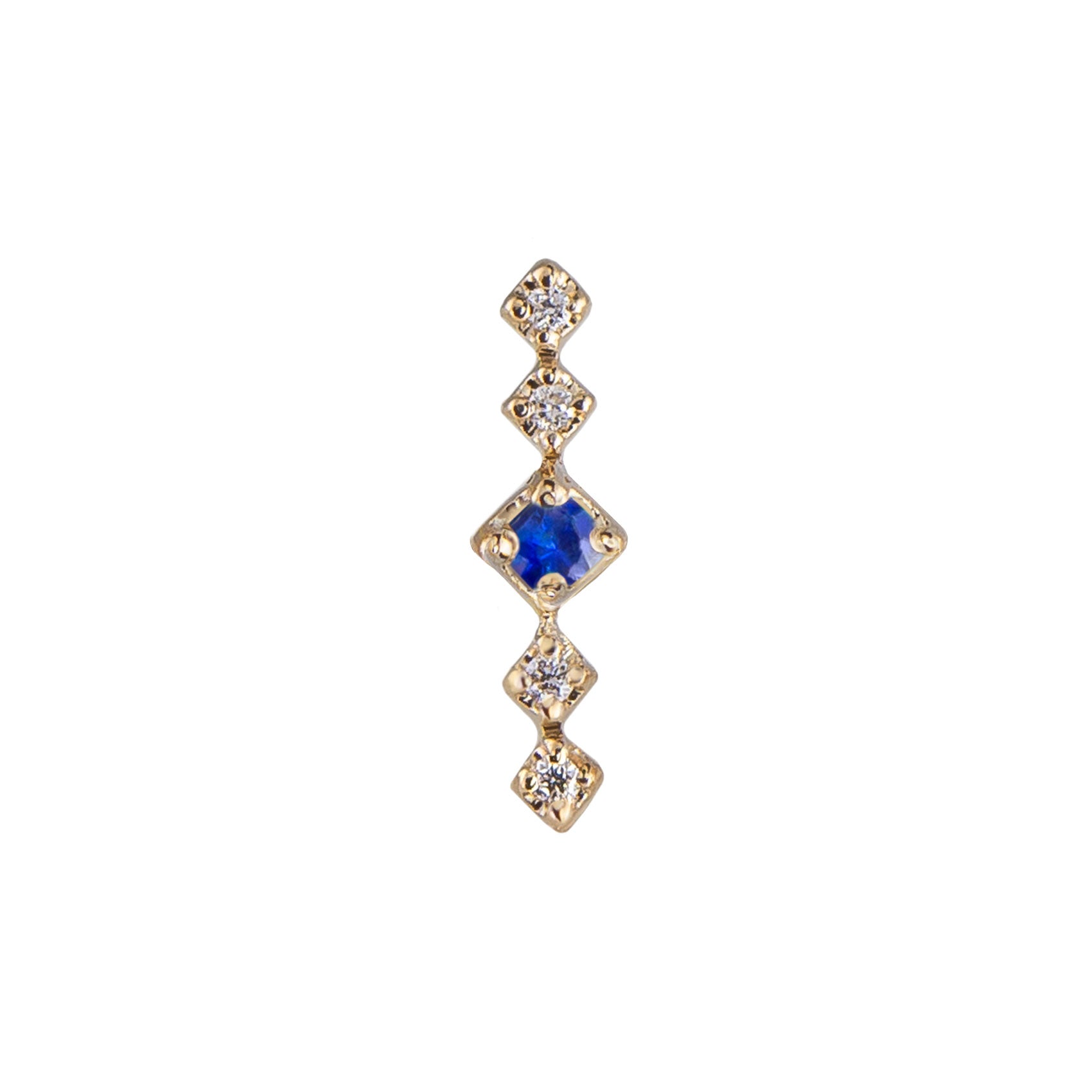 metier by tomfoolery petite gemstone stud blue sapphire