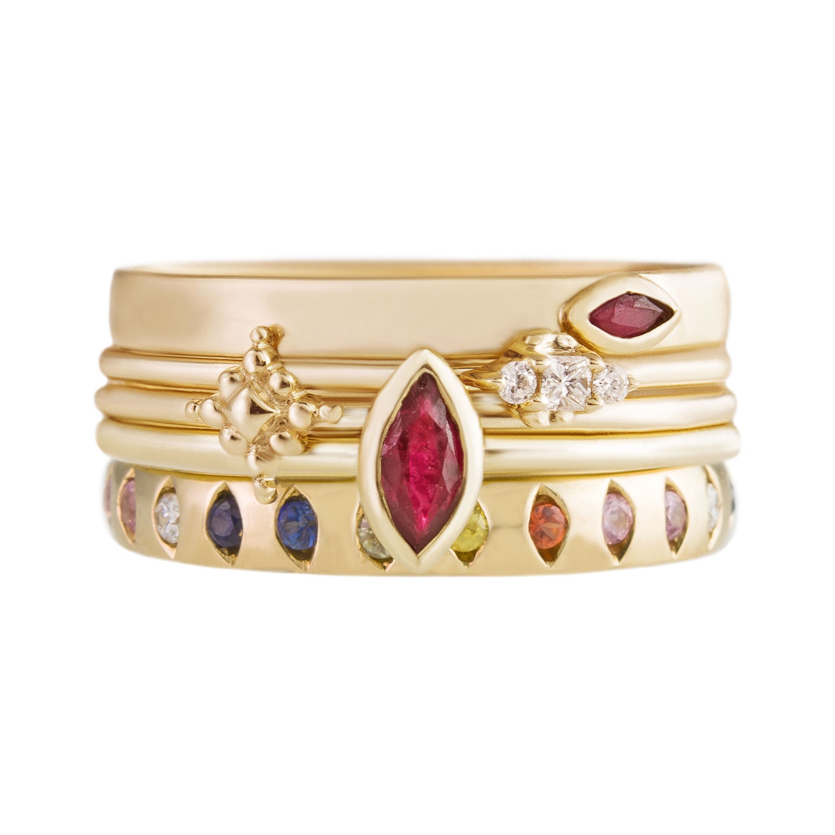 Ruby Flat Stacking Bands – metier by tomfoolery