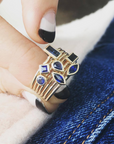 Metier by tomfoolery blue sapphire stacking rings