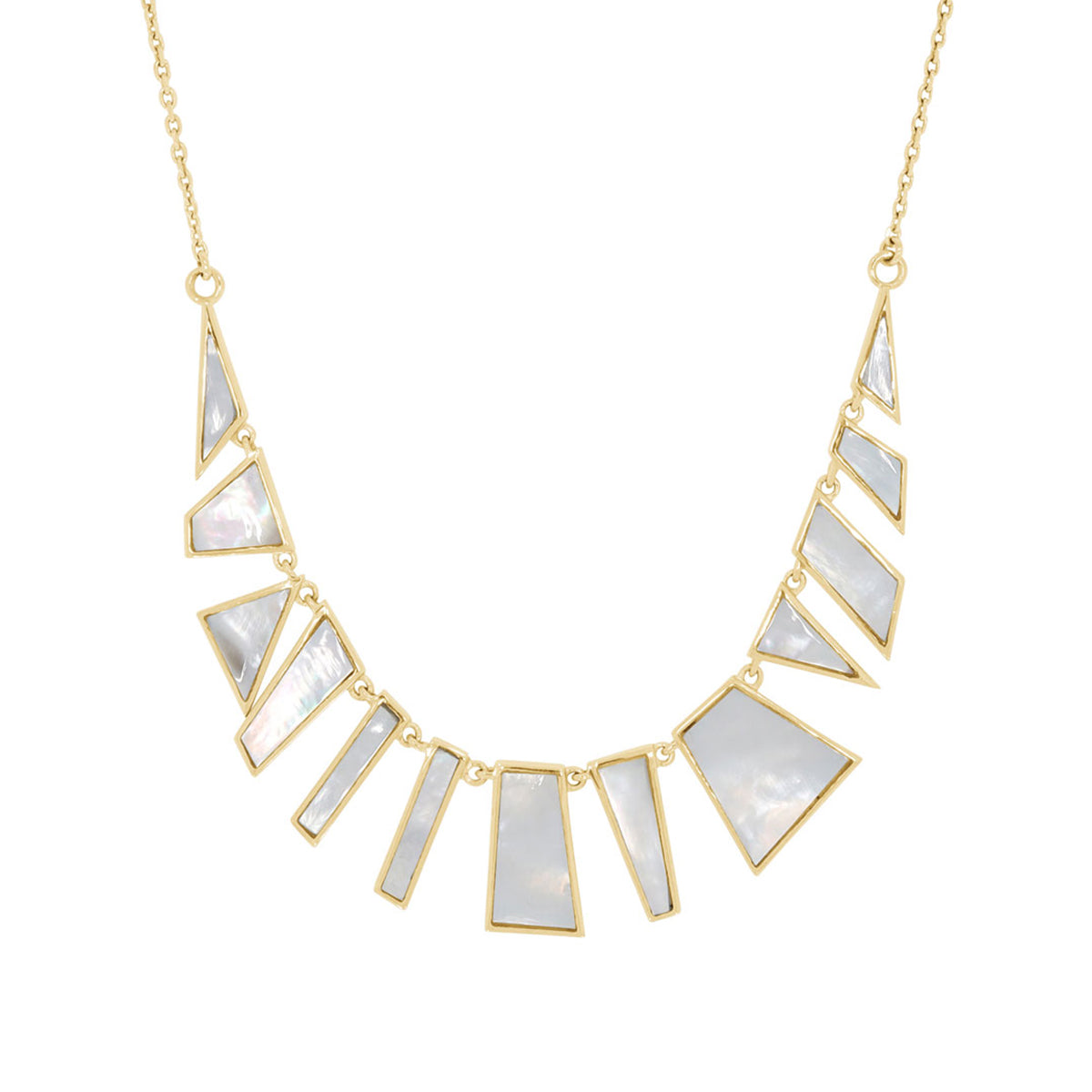 Metier by tomfoolery Tesserae Mother of pearl midi necklace